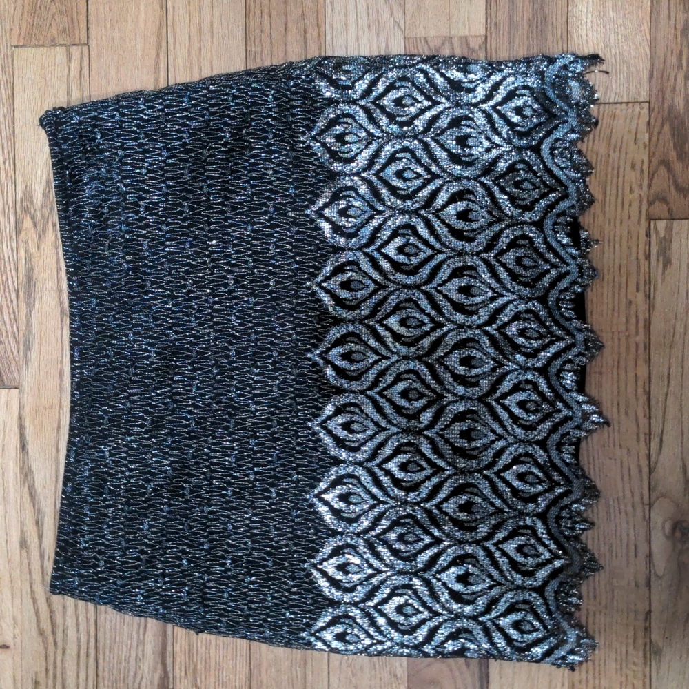 Free People abstract glitter skirt